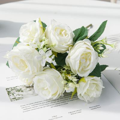 China High simulation bouquet artificial flower bridal bouquet for wedding decoration for sale