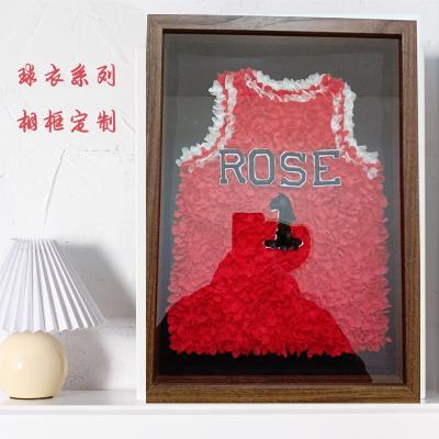 China Preserved Flower Customize By Pictures Handmade Flower Photo Frame Of Home Decoration Flower Design Photo Frame As A Gift for sale