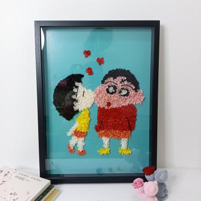 China Preserved Flower Customize Preserved Flower Photo Frame For Home Decoration Dried Hydrangea Petals for sale