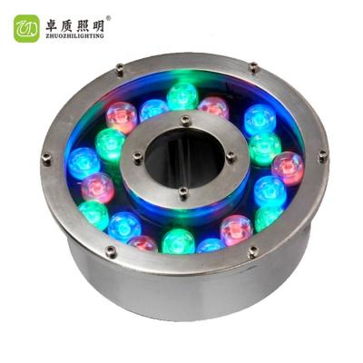 China Waterproof Stainless Steel IP68 RGB 12v LED Theme Park Pool Light for sale