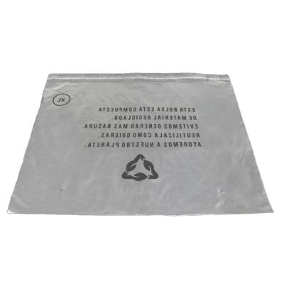 China Extra Sturdy 100% grs Recycled Baby Clothes Recycled Clear Logo Clothing Pack Custom Packaging Bags for sale