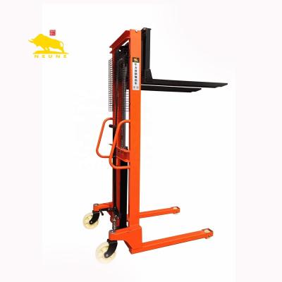 China Building Material Stores NEUNE CTY Series CTY-A Manual Hand Pallet Stacker Lifter Operating Manual Width 1 Ton 1000kg for sale