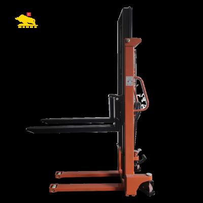 China Building Material Shops NEUNE Hydraulic Hand Stacker Lift Pusher Manual Hand Pallet Stacker CTY-E Forklift 2 Ton 2000 Kg 2 Meter For Sale for sale