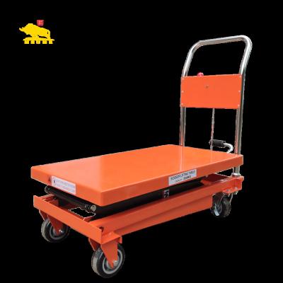 China Building Material Shops NEUNE Hydraulic Table Scissor Table Truck Lifting Platform wp 350KG 1.3m for Warehouse Factory for sale