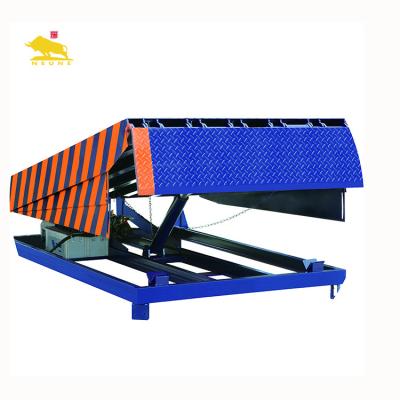 China NEUNE Machinery Repair Shops Customized DQC10 Durable Electric Hydraulic Loading Dock Yard Ramp 1000kg For Storage Warehouse for sale