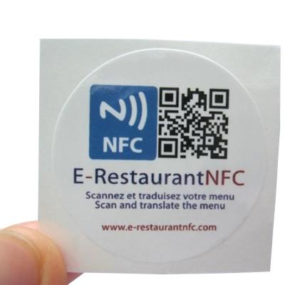 China Warehousing professional waterproof nfc 13.56Mhz sticker custom chip for sale