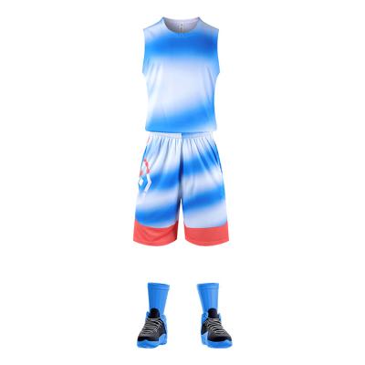 China NEW Design Antibacterial Sportswear Basketball Wear Tank Top and Shorts Suit Team Sublimated Custom Basketball Uniform for sale