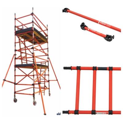 China Industrial Foldable Portable Scaffold Scaffolding Fiberglass Insulation Mobile Scaffold For Electrical Engineering for sale