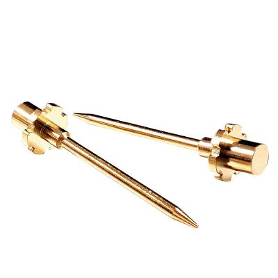 China Electrical Appliance Customize Length Bulk Packaging Gold Plated Welded Acupuncture CNC Pin Connector for sale