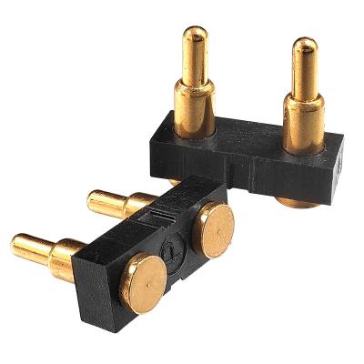 China Electrical Appliance 2 Pin Customize Length 2 Pin Pitch 4mm 5V2A 12V 2A Smt Gold Plated Pogo Pin Charger Connector for sale