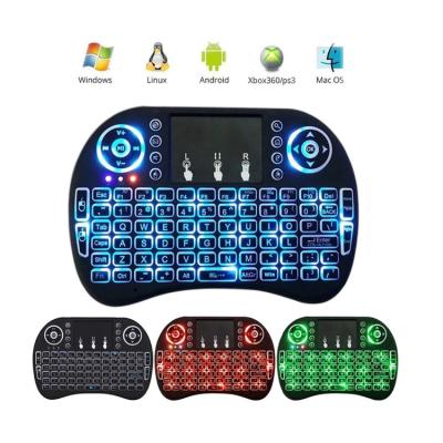 China Air i8 USB Rechargeable Backlit Mouse 2.4G Mini Wireless Keyboard Touchpad Remote Control For Android TV BOX Set Top Box for sale