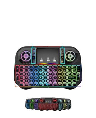 China Mini Desktop Keyboard 2.4G 7 Color Backlit Touchpad i8 Rise i10 Air Mouse Portable Outdoor for sale