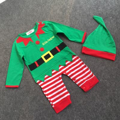 China Holiday Christmas Reindeer Long Sleeve Baby Jumpsuit Unisex Baby Jumpsuit for sale