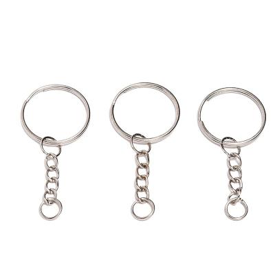 China Nickel Plated Metal Split Key Chain Ring 30mm Split Key Ring With Metal Split Key Chain Ring Chain Accessory for sale