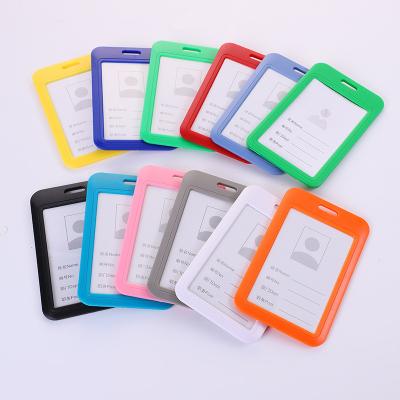 China Hot Selling ABS Plastic ID Badge Holder Credit Card Staff ABS ID Name Badge Holder Hanging Card Holder with ID Name Badge Holder for sale