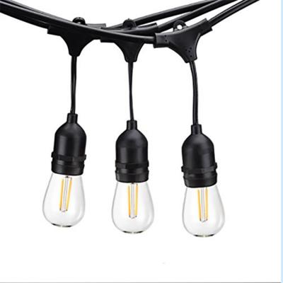 China Garden E26 E27 String Light With Led Filament Bulb G40 G45 S14 Warm White For Holiday Christmas Patio Hotel Decoration for sale