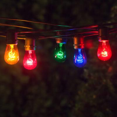 China Garden 448ft Shatterproof Outdoor String Light S14 with 15 Dimmable LED Vintage Edison Bulbs Commercial Residential Patio Lights for sale