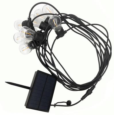 China Outdoor 30feet Garden String Light with G45 SMD Plastic Led Filament Bulb Shatterproof Waterproof Solar Powered Patio Lights for sale