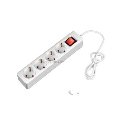 China Residential / General Purpose European Standard Power Strip , Electrical Extension Cord Switch Power Extension Panels for sale