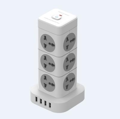 China / Versatile UK/EU/US Residential Surge Protected Extension Lead With Multiple USB Socket Turn Socket for sale