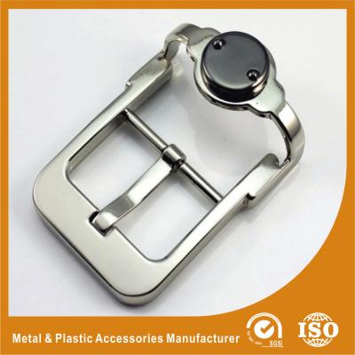 China Unique Zinc Alloy Metal Custom Belt Buckle Silver Pin Belt Buckle GLT-12008 for sale