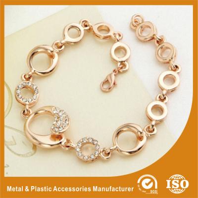 China Gold Personalised Metal Chain Bracelet Custom Engraved Bracelets for sale