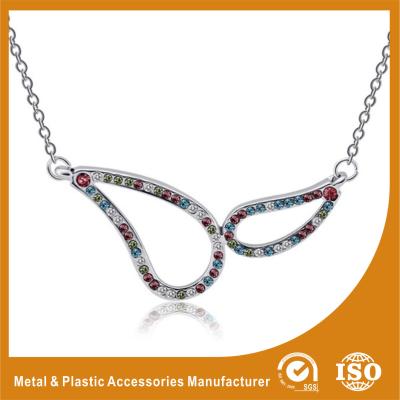 China Plating Embossing Silver Glass Chain Necklace For Promotion Gift for sale