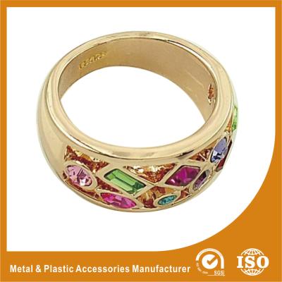 China 18K Gold Plated Fashion Jewelry Rings Ruby Setting Wedding Finger Ring for sale