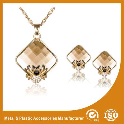 China Zinc Alloy Necklace And Earring Set Gold Plated Stainless Steel Jewelry for sale