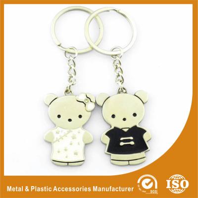 China Cute Animal Bear Custom Metal Keychains , Stainless Steel Keychain for sale