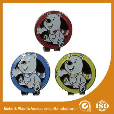 China Promotional Metal Golf Ball Markers With Soft Enamel Finished for sale