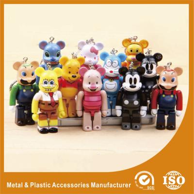 China Miniature Yellow Keychain Plastic Toy Figures 3D Injection Gifts Portable for sale