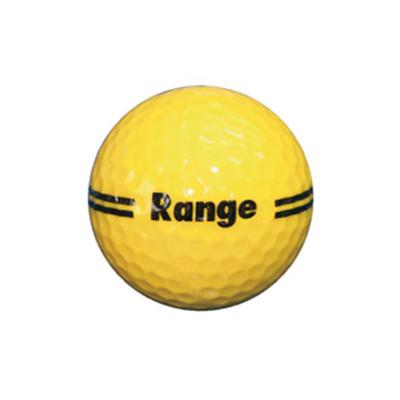 China Yellow Golf Game Ball 2 Layer Driving Range Ball With RANGE On It for sale