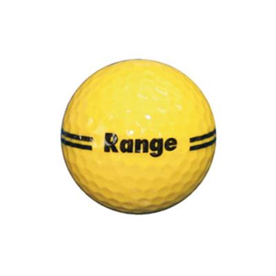 China Rubber + Yellow Surlyn Limited Flight Range Golf Ball With Customized LOGO Golf Course Practice Golf Balls for sale