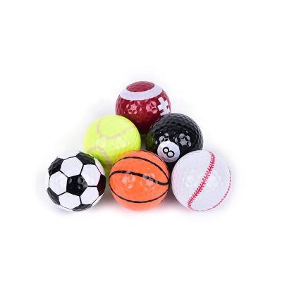 China Rubber + Surlyn Sport Pattern Golf Balls Sale With Custom Logo Golf Balls for sale