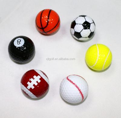 China Popular Sports Golf Balls Baseball Football Shaped Golf Ball Practice Wholesale Price for sale