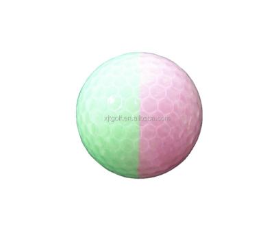 China Synthetic Rubber + Dupont Surlyn Half Half Golf Balls Various Designs Colored Golf Ball for sale