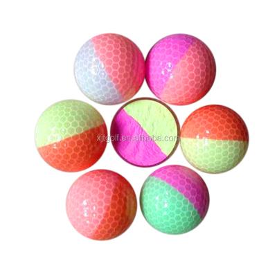 China 2021 Stylish Hot Custom Color Crystal Half Color Golf Ball For Golf Ball Set for sale