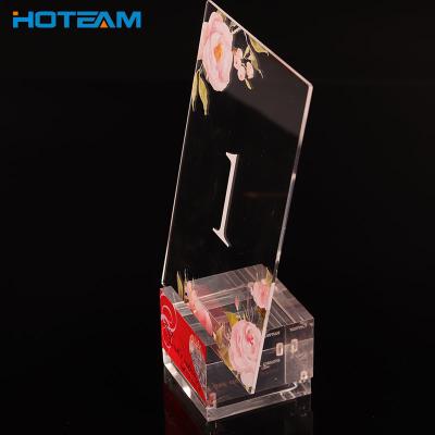 China Clear Clear Hoteam 14 Years Experienced Welcome Signs Acrylic Blocks Stands Polished Acrylic Block for sale