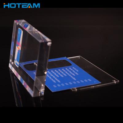 China Hoteam Clear Clear 14 Years Experienced Home Decor Colored Acrylic Blocks Logo Acrylic Block for sale