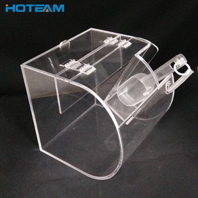 China Customized Clear Transparent Acrylic Storage Candy Containers With Scoop For Home Supermarket for sale