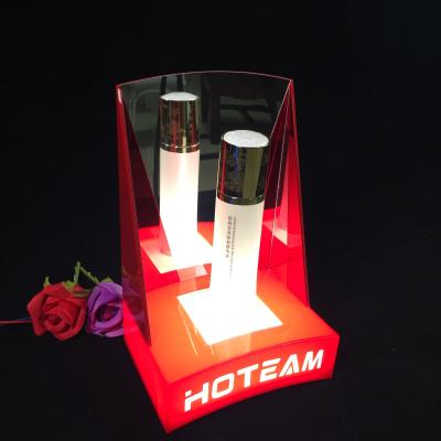 China Simple Environmental Friendly LED Wine Bottle Display Acrylic Wine Bottle Glorifier Display for sale