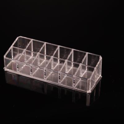 China Unique factory 12 grid high quality transparent acrylic cosmetic storage box for sale