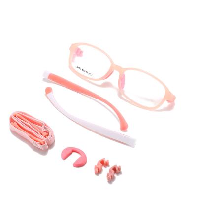 China Hot Sale Children Optical Two Color Design Round Kids Silica Gel Glasses Eyewear Frames Kids Optical Glasses for sale