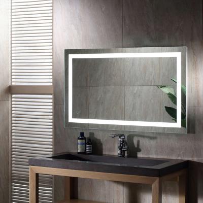 China Luminous China Lighted Wall Mounted Bathroom Mirror Smart LED Bathroom Vanity Mirrors for sale