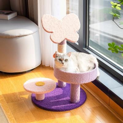 China Sustainable Cat Tree Tower Furniture Cat Housing with Scratching Post for Indoor Cats Kittens Activity Tower Kitty Pet Play House for sale