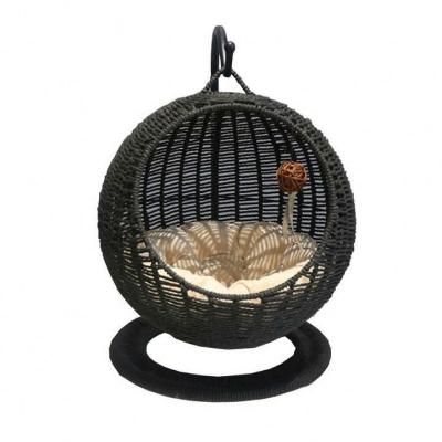 China Breathable Wholesale Pet Nests Egg Swing Chair Cat Nest Hammock Outdoor Plant Plankton Eco-Friendly Hanging Rope Pendant Cat Bed for sale