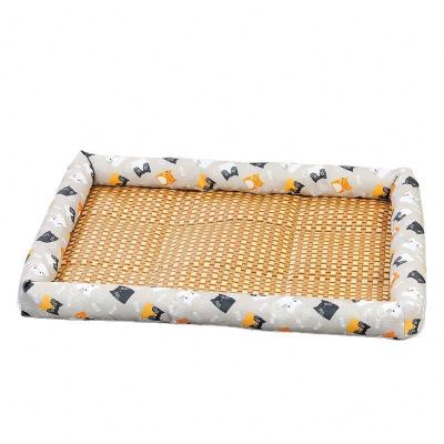 China Cat Nest Cool Mattress Floor Mats Pet Nest Pet Nest Rattan Mat Dog Bed Ice Cooling Pad Sleeping Mat For Dogs Cats for sale