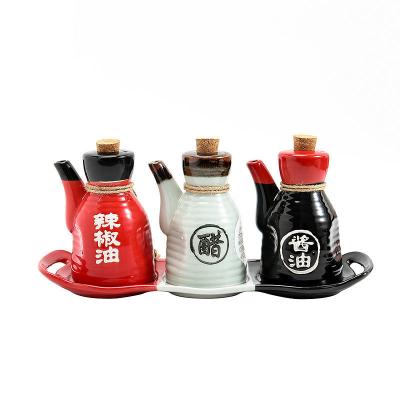 China Cover With Hole New Product Hot Sale Solid Wood Ceramic Cap Sauce Seasoning Bottle for sale