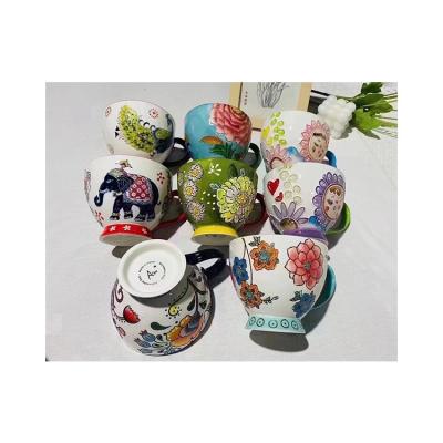 China Contemporary Handmade Reusable Individualization Custom Multicolor Cheap Cute Ceramic Cups for sale